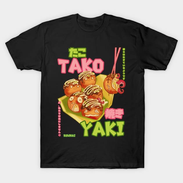 Tantalizing Takoyaki T-Shirt by Kowhai Art